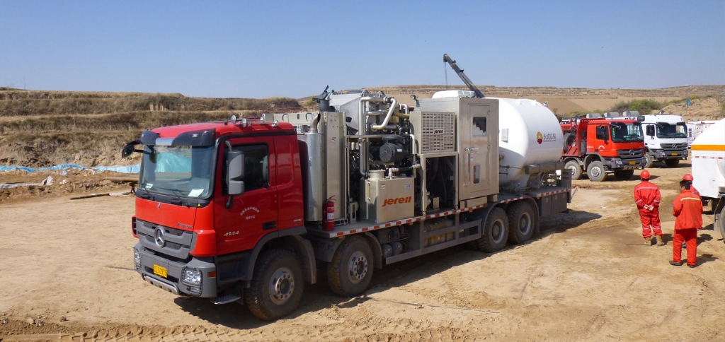 Jereh Truck Mounted Heat Recovery Nitrogen Pumper in Yulin, China