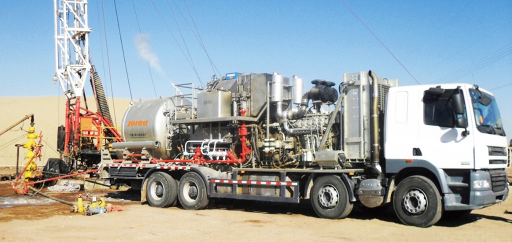 <p>800K Truck Mounted Direct Fired Nitrogen Pumper for N<sub>2</sub> Kickoff in Changqing, China</p>